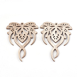 Неокрашенные деревянные большие подвески&nbsp;LS-X-WOOD-T008-26