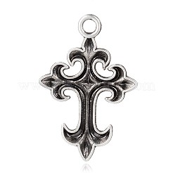 Подвески в форме креста из бессвинцового сплава в тибетском стиле&nbsp;PALLOY-J218-138AS-LF