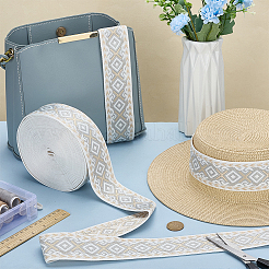 Лента из полиэстера в этническом стиле&nbsp;OCOR-WH0105-092C