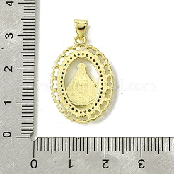 Подвески из настоящей 18-каратной позолоченной латуни с микропаве случайного цвета с кубическим цирконием&nbsp;KK-H472-37B-01G