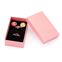 Прямоугольная картонная бумажная шкатулка для драгоценностей&nbsp;CON-TAC0015-01A