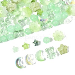 126шт 10 стиля прозрачные стеклянные бусины&nbsp;GLAA-FS0002-37