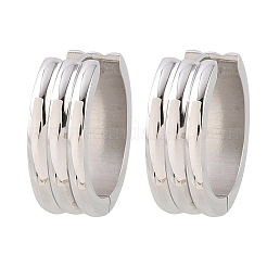 Серьги-кольца из нержавеющей стали 304 с текстурой&nbsp;EJEW-L307-09P-02