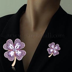 Брошь с клевером из кубического циркония&nbsp;JBR105D