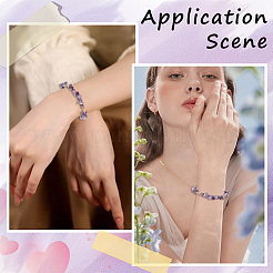 2 нити бусин из натурального аметиста&nbsp;G-PA0001-57