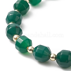 Комплекты эластичных браслетов из бусин из натуральной лавы и окрашенного агата&nbsp;BJEW-JB09181