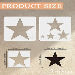 2шт пластиковые трафареты для рисования шаблоны&nbsp;DIY-WH0732-053