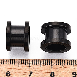 Ионное покрытие (ip) 316 хирургическая нержавеющая сталь рифленые бусины&nbsp;STAS-N103-08A-EB