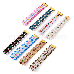 8 шт. 8-цветная подвеска-цветок из полиэстера в этническом стиле с жаккардом&nbsp;FIND-TA0004-53