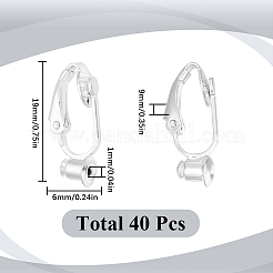 40 шт. латунные клипсы-конвертеры фурнитура&nbsp;KK-SC0004-70S