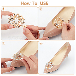 1 пара пряжек для обуви из сплава&nbsp;DIY-WR0004-08B