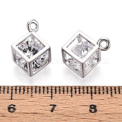 Латунные микро проложить кубического циркония подвески&nbsp;KK-N264-02B-P