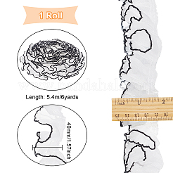 Плиссированная кружевная отделка из полиэстера&nbsp;SRIB-FG0001-08