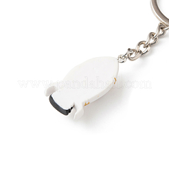 Милые мультяшные брелки из смолы&nbsp;KEYC-WH0021-15