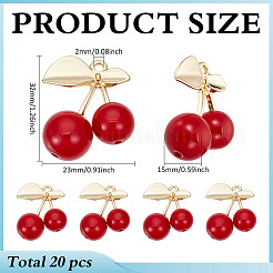 20 шт. подвески в виде фруктов из смолы&nbsp;KK-ME0003-45