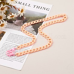 Персонализированные ожерелья-цепочки из акрила&nbsp;NJEW-JN03515-04