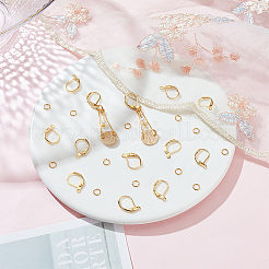 40 шт. латунные серьги с защелкой&nbsp;KK-BC0013-03G