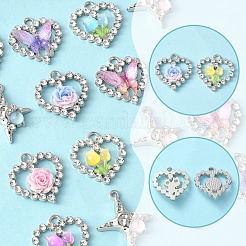 7 стиль подвески из платинового сплава стекла&nbsp;FIND-FS0003-71