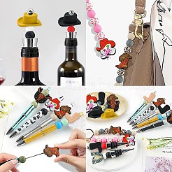 16шт 8 стиля силиконовые бусины&nbsp;SIL-CJ0001-17