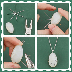 1 шт. 925 подвески из стерлингового серебра с 6 зубцами-коготками&nbsp;STER-WR0001-04P