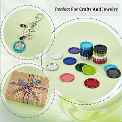 60 шт. 10-цветная оправа для подвески из жести в виде кабошона&nbsp;IFIN-GA0001-62