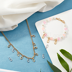 24 шт. 2-х цветные латунные трубчатые дужки&nbsp;KK-PH0002-35