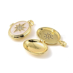 Латунные микропроволочные кубические циркониевые медальоны&nbsp;KK-A290-09G