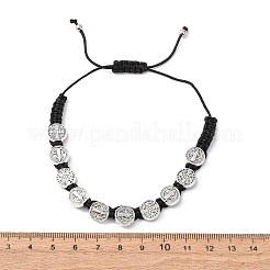 Женский плетеный браслет из нейлоновой веревки&nbsp;LS-BJEW-Z156-03AS-02