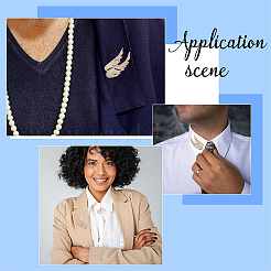 2 шт. броши из цинкового сплава со стразами в виде крыльев ангела для рюкзака&nbsp;JEWB-WR0001-12G