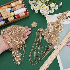 1 пара погонов в виде цветка для животных с кисточками из стеклянных бусин&nbsp;FIND-FG0005-05