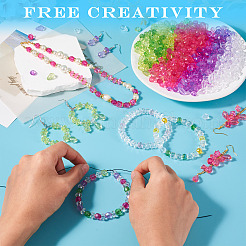 500шт 5 стиля прозрачные акриловые бусины&nbsp;TACR-TA0001-41B