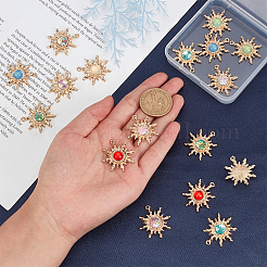 18шт 9 стильные стеклянные подвески&nbsp;PALLOY-PH0002-11