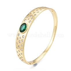 Овальный шарнирный браслет из циркония BJEW-G651-10G-05