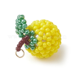 Подвески из стеклянных бусин оранжевого цвета&nbsp;PALLOY-MZ01134