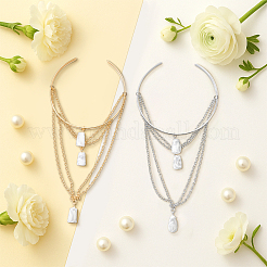 2 шт. 2 цвета железные браслеты на плечо для женщин&nbsp;AJEW-HY0002-62