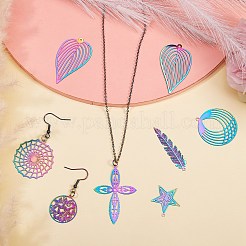 20 шт. 10 стиля вакуумного покрытия PVD из нержавеющей стали 201 филигранные подвески&nbsp;STAS-SZ0001-79