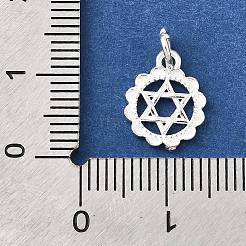 925 подвеска в виде цветка в форме звезды Давида из стерлингового серебра&nbsp;LS-STER-F059-02S
