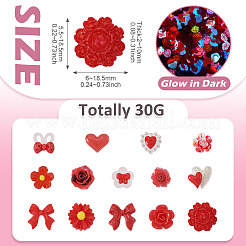 30 г светящихся непрозрачных кабошонов из смолы&nbsp;CRES-TA0001-55C