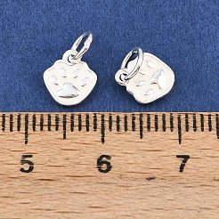 925 подвеска с белым отпечатком лапы из стерлингового серебра с эмалью&nbsp;STER-A049-05S
