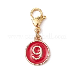 Плоская круглая подвеска с эмалевым сплавом № 0~9&nbsp;HJEW-JM03116