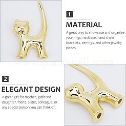 Фарфоровые украшения для домашнего дисплея в форме кошки&nbsp;DJEW-FG0001-10