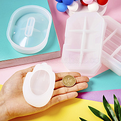 4шт 4 стильных силиконовых форм для мыльницы&nbsp;DIY-CW0001-27