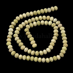 Нити бусин из натурального зеленого агата матча&nbsp;G-D344-A25