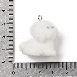 Подвески из флокированной смолы с милыми щенками&nbsp;LS-MACR-P043-L02