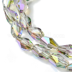 Прозрачные стеклянные бусины гальваническим пряди&nbsp;GLAA-K064-03B-HR03