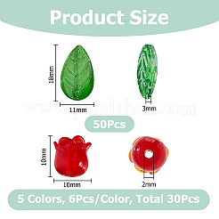 80шт nbeads ландыш стеклянные бусины&nbsp;GLAA-NB0001-88