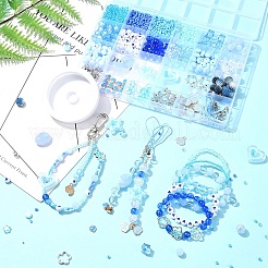 Набор для изготовления ремешка для мобильного телефона цвета океана своими руками&nbsp;DIY-FS0006-56