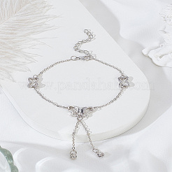 1 шт. сплав цепочка-бабочка браслеты на ногу&nbsp;AJEW-LP0007-81