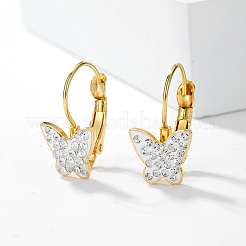 Элегантные серьги-кольца из нержавеющей стали 201 в форме бабочки&nbsp;GI3123