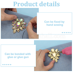 4 шт. нашивка с кристаллами в форме капли&nbsp;PATC-FG0002-25B